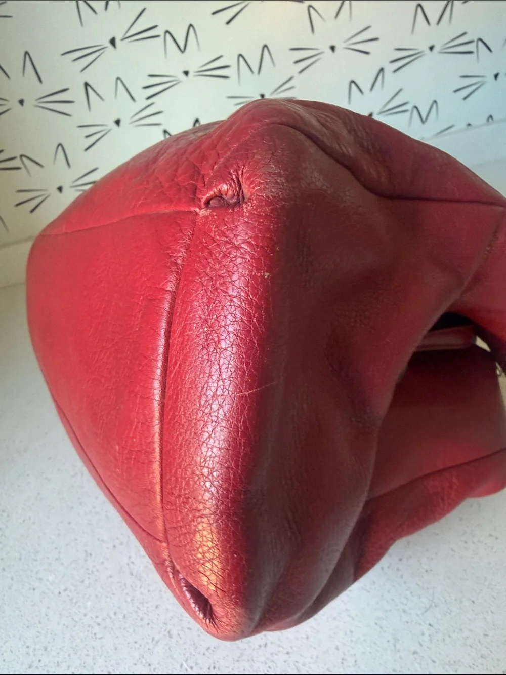 Coach Red Leather Shoulder Bag